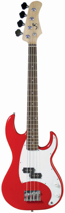 J. Reynolds JR9R 7/8 Size Electric Bass Guitar - Red