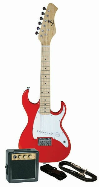 J. Reynolds Childrens/Kids Mini-Electric Guitar Prelude Package - Red