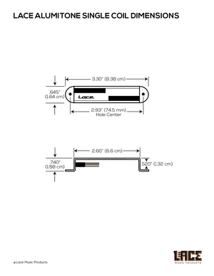 Lace Sensor Alumitone Single Coil Black, 21055-09