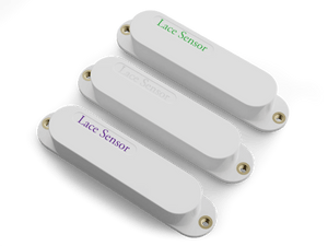 Lace Sensor Triple Rainbow S/S/S Pickup Set, White