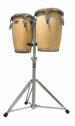 LP Latin Percussion Aspire Junior Natural Wood Congas w/Stand