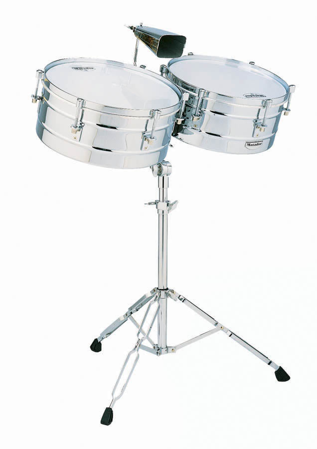 LP Latin Percussion Matador Timbales 14" & 15" Shells Bright Chrome - M257