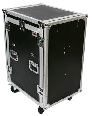 OSP 20-Space ATA Mixer/Amp Rack Flight Tour Road Case with Table - MC12U-20SL