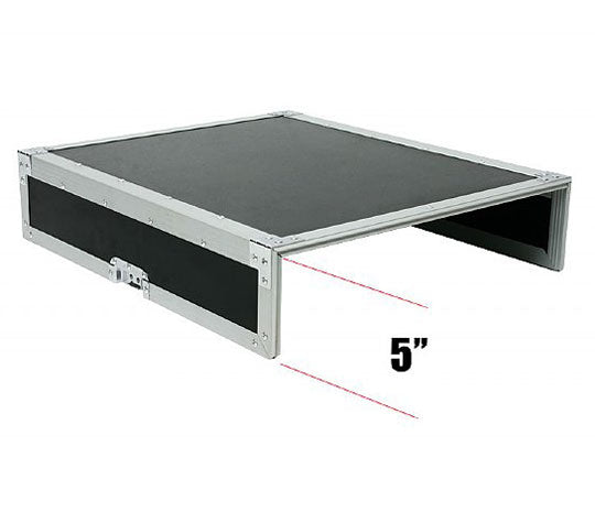 OSP 4-Space ATA Mixer Rack Road Tour Flight Case 12-Space Depth - MC12U-4