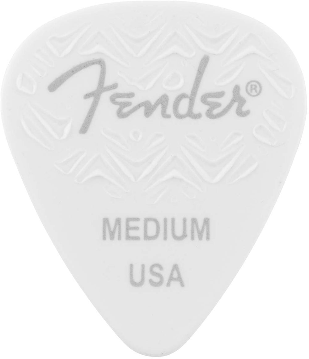 Genuine Fender Wavelength 351 Guitar Picks (6 Pack) MEDIUM - WHITE