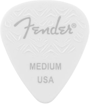 Genuine Fender Wavelength 351 Guitar Picks (6 Pack) MEDIUM - WHITE