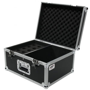 OSP ATA 15-Slot Space Microphone ATA Road Flight Tour Travel Transport Mic Case