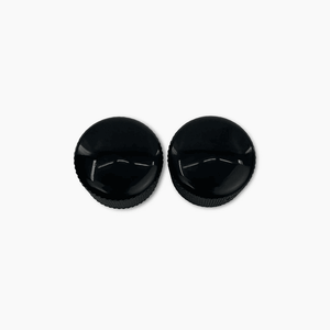 Allparts Metal Cupcake Knobs, Set of 2, for 1/4" Solid Shaft Pots, BLACK