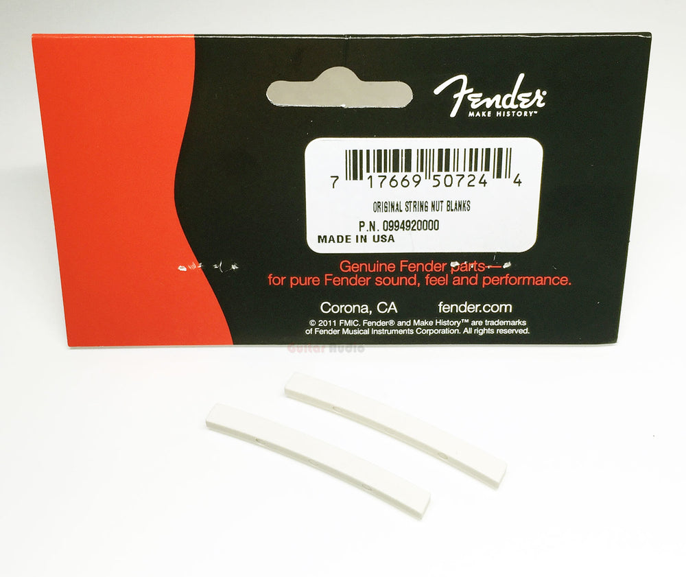 Genuine Fender Original Unslotted Blank Guitar Synthetic Neck Nuts - 2 Pack
