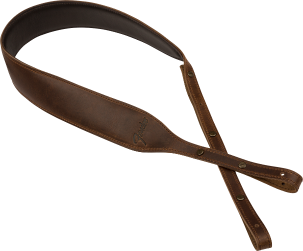 Genuine Fender Paramount Leather BANJO Strap, Brown - 099-0614-021
