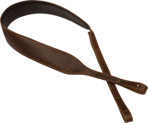 Genuine Fender Paramount Leather BANJO Strap, Brown - 099-0614-021
