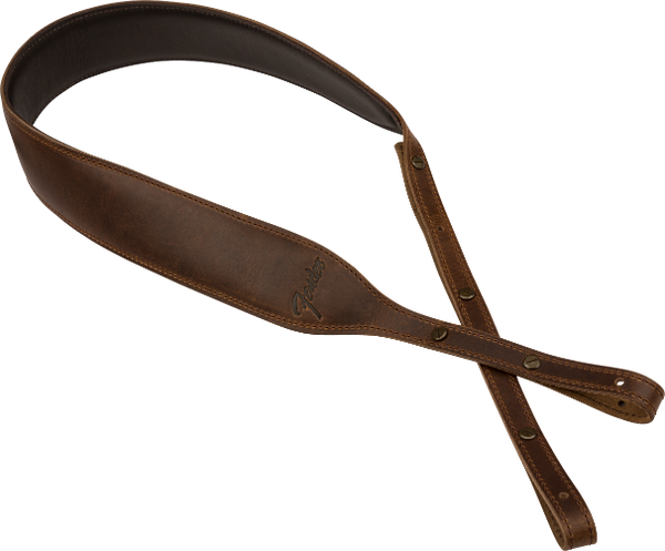 Genuine Fender Paramount Leather BANJO Strap, Brown - 099-0614-021