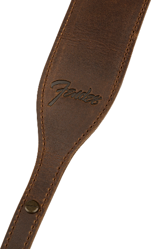 Genuine Fender Paramount Leather BANJO Strap, Brown - 099-0614-021