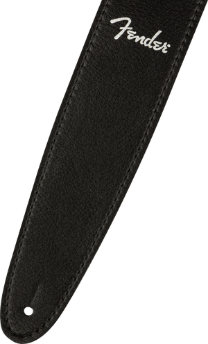 Genuine Fender Vegan Leather Guitar Strap, Black, 2.5"