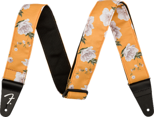 Genuine Fender 2" Floral Guitar Strap, Marigold, 099-0638-029