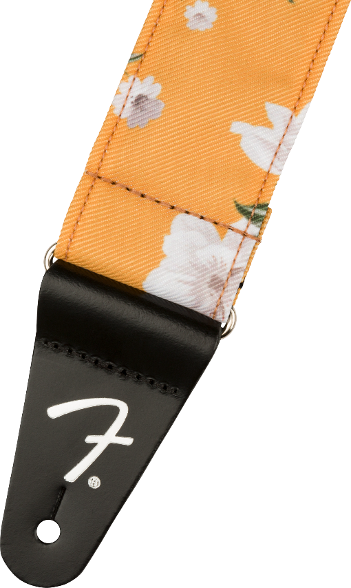 Genuine Fender 2" Floral Guitar Strap, Marigold, 099-0638-029