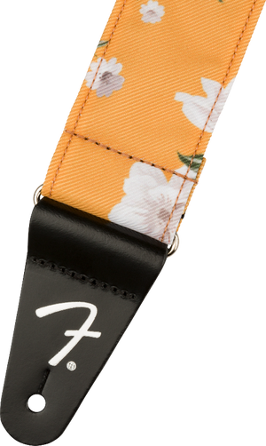 Genuine Fender 2" Floral Guitar Strap, Marigold, 099-0638-029