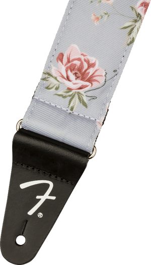 Genuine Fender 2" Floral Guitar Strap, Gray, 099-0638-043
