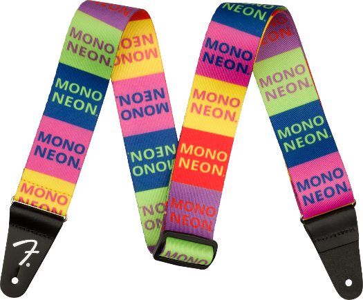 Genuine Fender 2" MonoNeon Logo Guitar Strap, Multi-Color, 099-0623-071