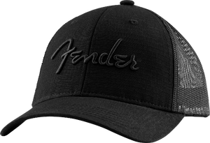 Genuine Fender Snap Back Pick Holder Hat, Black, One Size