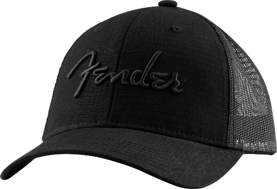 Genuine Fender Snap Back Pick Holder Hat, Black, One Size