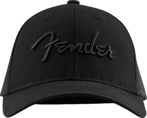 Genuine Fender Snap Back Pick Holder Hat, Black, One Size