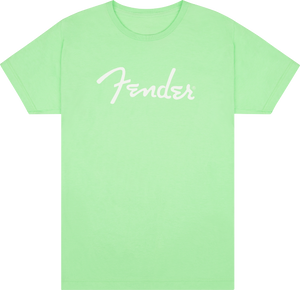 Genuine Fender Guitars Spaghetti Logo T-Shirt, Surf Green, XXL, 2XL