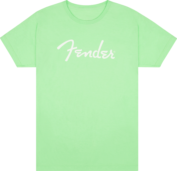 Genuine Fender Guitars Spaghetti Logo T-Shirt, Surf Green, XXL, 2XL