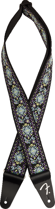 Genuine Fender 2" Pasadena Woven Guitar Strap, Blue Lotus