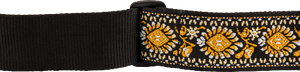 Genuine Fender 2"  Pasadena Woven Guitar Strap, Yellow Lotus