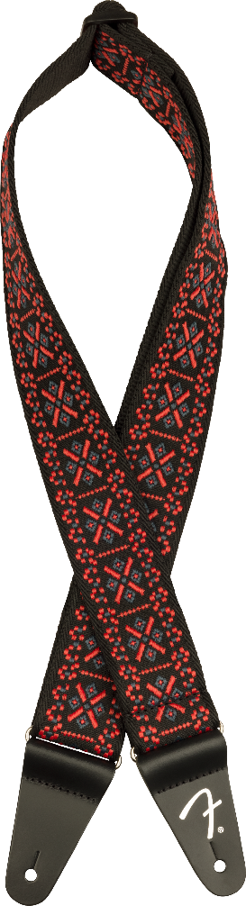 Genuine Fender 2" Pasadena Woven Guitar Strap, Lattice Red