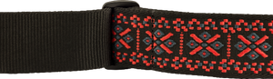 Genuine Fender 2" Pasadena Woven Guitar Strap, Lattice Red