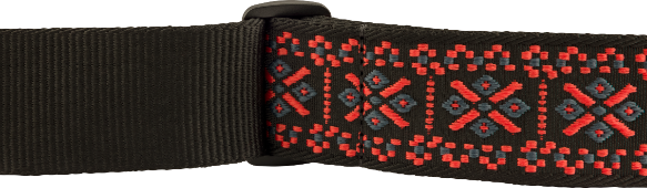 Genuine Fender 2" Pasadena Woven Guitar Strap, Lattice Red