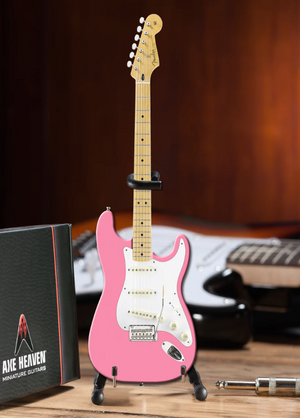 AXE HEAVEN Officially Licensed Pink Fender Stratocaster Miniature Guitar Gift
