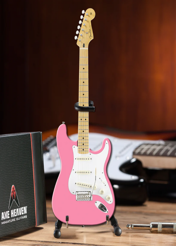 AXE HEAVEN Officially Licensed Pink Fender Stratocaster Miniature Guitar Gift