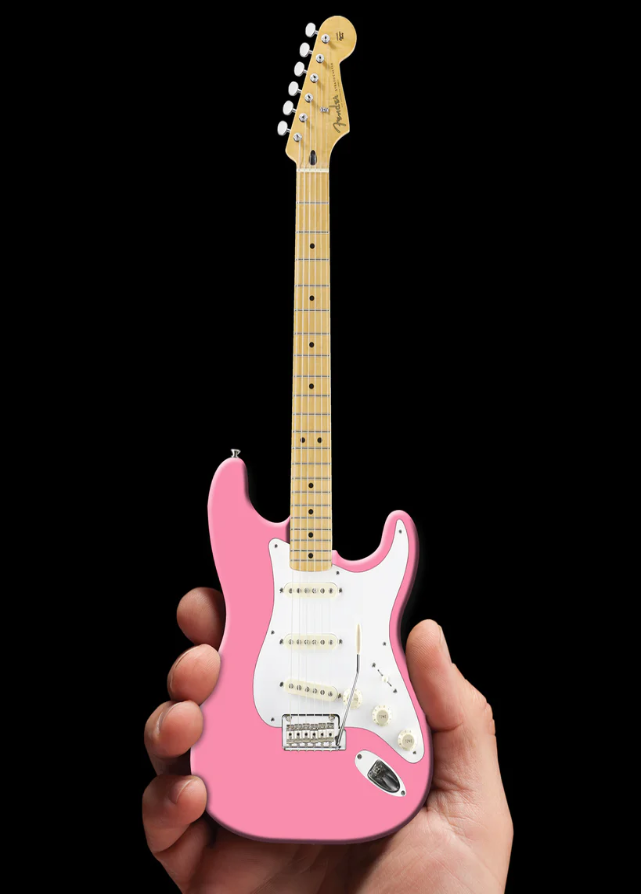 AXE HEAVEN Officially Licensed Pink Fender Stratocaster Miniature Guitar Gift