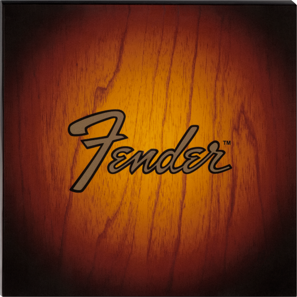 Genuine Fender Sunburst Turntable Coaster Set Gift, 6-Pack