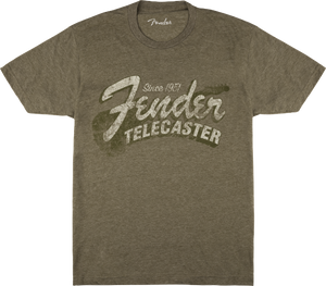 Fender Since 1951 Telecaster T-Shirt, Military Heather Green, M, Medium