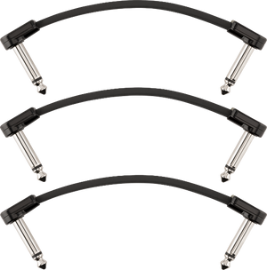 Fender Blockchain 4" Pedal Patch Cables, 3-Pack, Angle/Angle