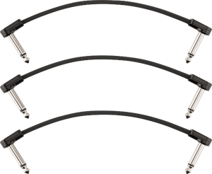 Fender Blockchain 6" Pedal Patch Cables, 3-pack, Angle/Angle
