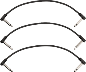 Fender Blockchain 8" Pedal Cables, 3-pack, Angle/Angle