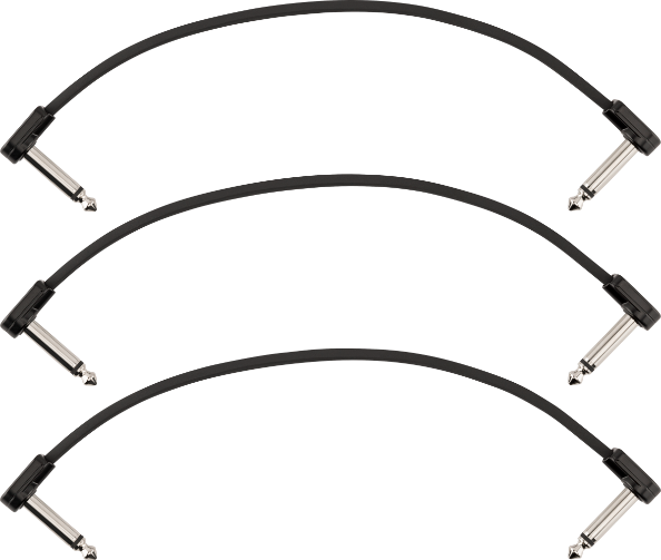 Fender Blockchain 8" Pedal Cables, 3-pack, Angle/Angle