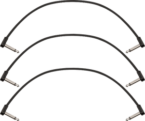 Fender Blockchain 12" Pedal Patch Cables, 3-pack, Angle/Angle