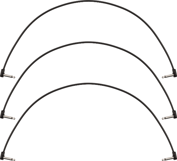 Fender Blockchain 24" Pedal Patch Cables, 3-pack, Angle/Angle