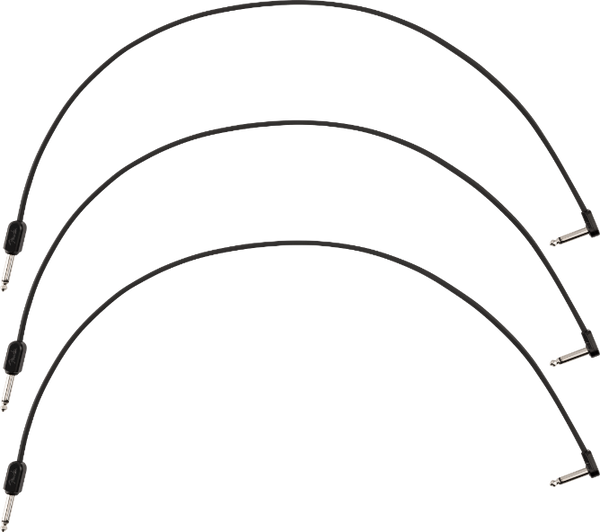 Fender Blockchain 24" Pedal Patch Cables, 3-pack, Straight/Angle