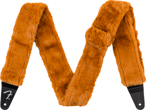 Genuine Fender Poodle Plush Guitar Strap - RUST