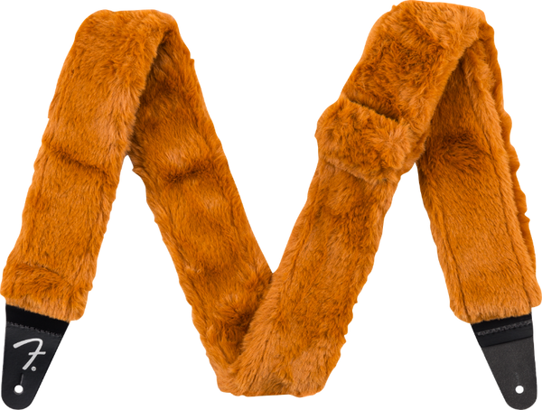 Genuine Fender Poodle Plush Guitar Strap - RUST