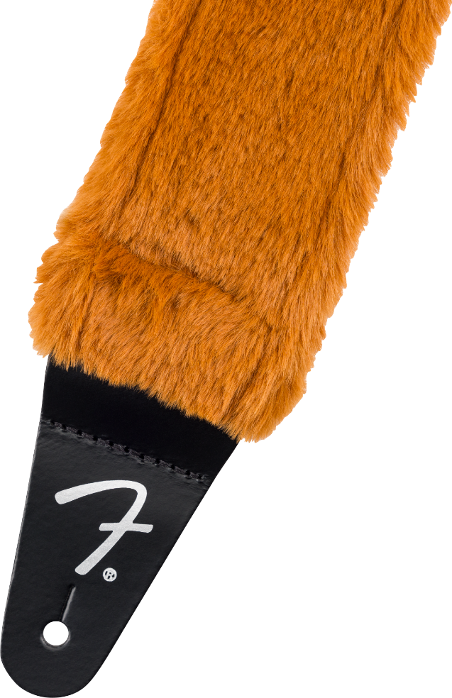 Genuine Fender Poodle Plush Guitar Strap - RUST