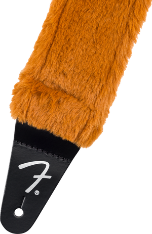 Genuine Fender Poodle Plush Guitar Strap - RUST