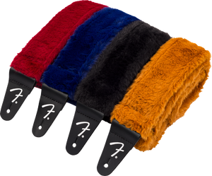 Genuine Fender Poodle Plush Guitar Strap - RUST